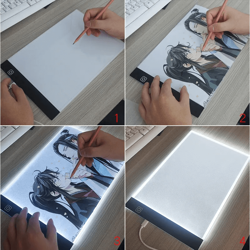 Schrijfbord met LED verlichting, Tekenbord, Kopieerbord