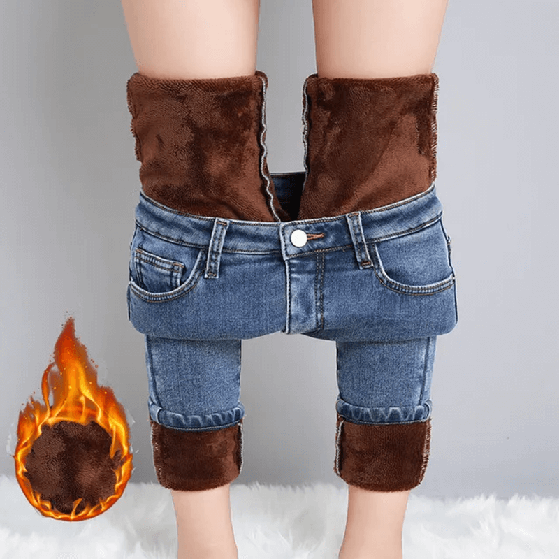 Smalle warme jeans