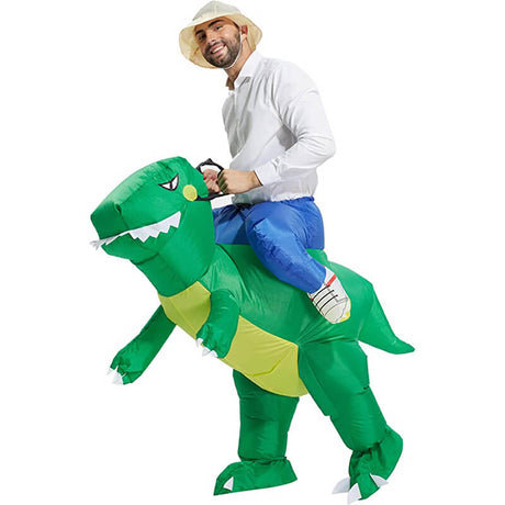 Opblaasbaar dinosauruskostuum voor kinderen en volwassenen