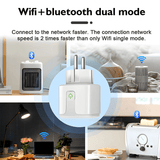 Smart WiFi-Kontakt 16A/20A – Röststyrd Uttagsadapter
