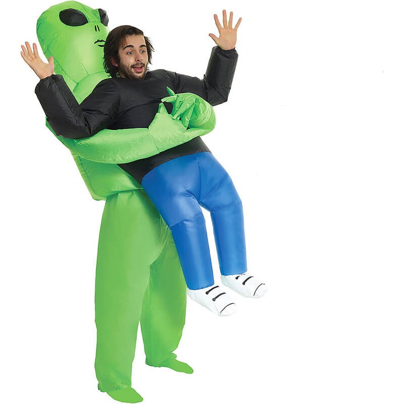 Opblaasbare alien die je meeneemt
