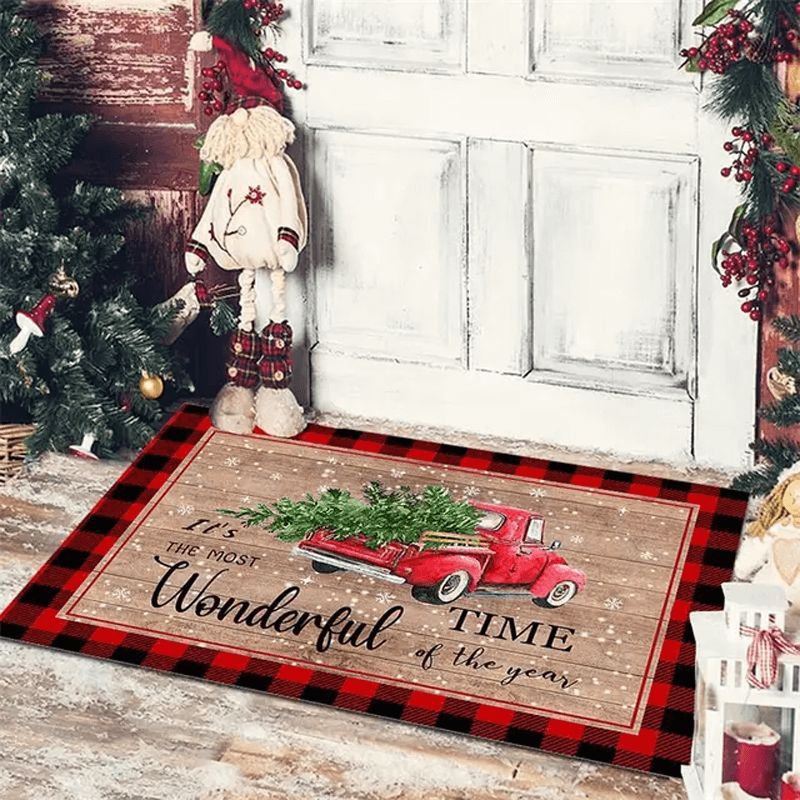 Vrolijk kerstfeest deurmat om kerst te verwelkomen 40x60cm