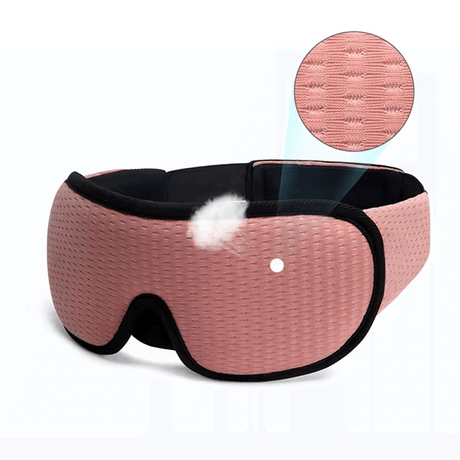 Draagbaar 3D-slaapmasker - Lichtblokkering, zachte gewatteerde oogbescherming voor optimaal comfort