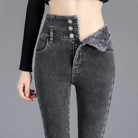 Thermische winterbroek met hoge taille