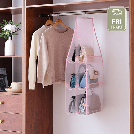 Hangende garderobe-organiser voor handtassen en schoenen