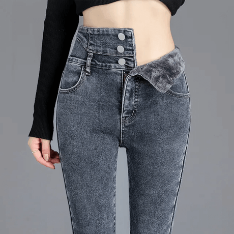 Thermische winterbroek met hoge taille