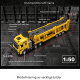 Simulatie dubbeldekker vrachtwagen met aanhanger