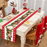 Stoffen kersttafelkleed voor eettafel 180x35cm - versier de eettafel in kerstsfeer