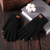 Gebreide wollen handschoenen