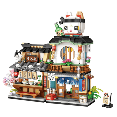 Japanse straat-mini-bouwstenen - doe-het-zelf model