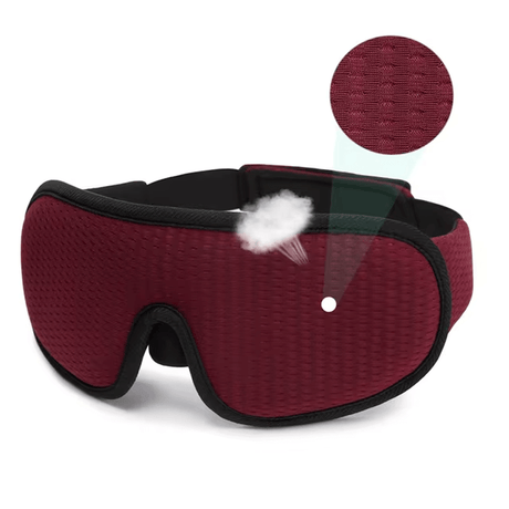 Draagbaar 3D-slaapmasker - Lichtblokkering, zachte gewatteerde oogbescherming voor optimaal comfort