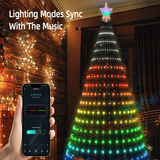 APP voor slimme kerstboomverlichting bestuurd via smartphone - synchroniseren met muziek, timer