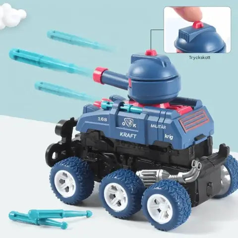 Mini-Tank Leksak – Sexhjulig, Glidande och Tyst Mini Tank för Barns Fantasilek