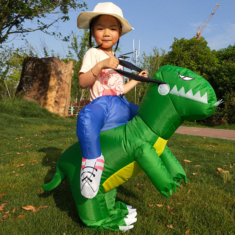 Opblaasbaar dinosauruskostuum voor kinderen en volwassenen