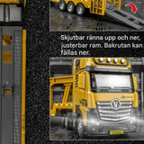 Simulatie dubbeldekker vrachtwagen met aanhanger