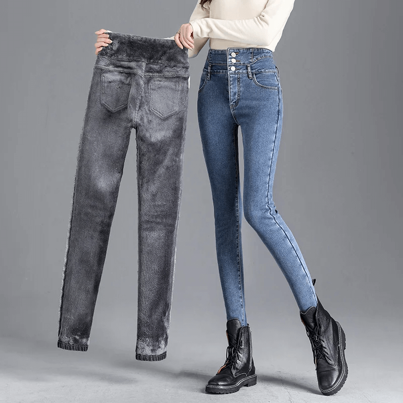 Thermische winterbroek met hoge taille