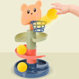 Montessori Ballenglijbaan voor kinderen - Educatief pakket met gekleurde ringen - Zintuiglijk spel en vroege ontwikkeling 3m+