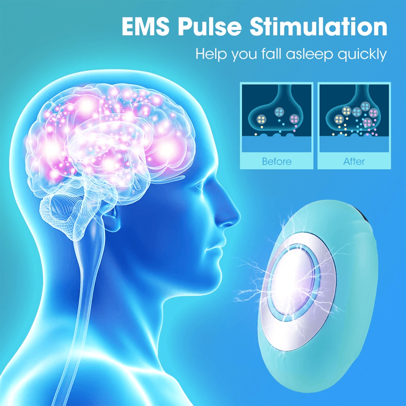 Slaaphulp met EMS-microstroom - Handheld draagbare slaaphulp voor slapeloosheid en stress - Slim ontspanningsapparaat voor een betere nachtrust