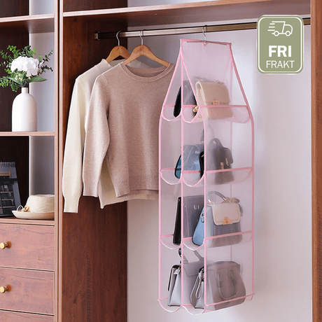 Hangende garderobe-organiser voor handtassen en schoenen