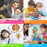 Magnetische Bouwstenen - Montessori Magnetische Sets voor Creatief Spelen, Bouwen en Leren, Perfect Educatief Speelgoed voor Kinderen