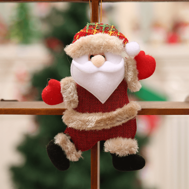 Kerstboomdecoraties Hangende kerstpoppen - Kerstman, Sneeuwpop, Eland, Beer