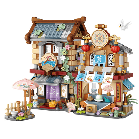 Japanse straat-mini-bouwstenen - doe-het-zelf model