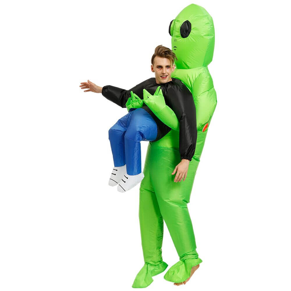 Opblaasbare alien die je meeneemt