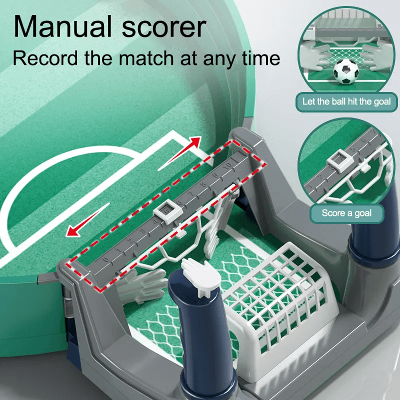 Tafelvoetbalspel voor kinderen & volwassenen - Minivoetbalspel in hout & ABS | Interactief 2-in-1 bordspel voor 2-4 spelers