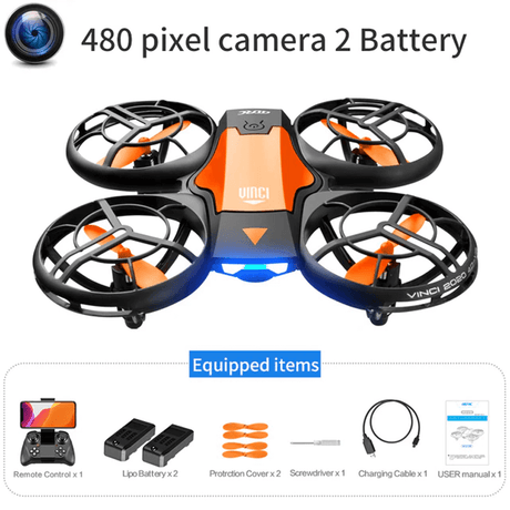 Mini RC Drone - 480P Camera WiFi FPV, Hoogte Vasthouden en Opvouwbaar Ontwerp