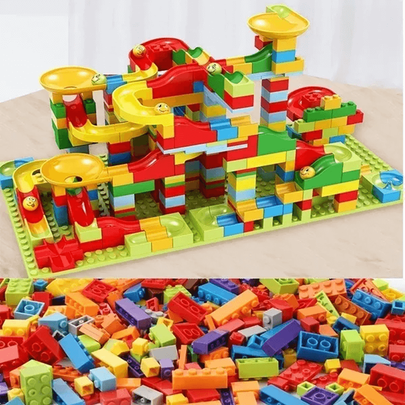 Marble Run Bouwstenen - Creatief Labyrint met Glijbaan en Balspoor voor Kinderen - Educatief Spelen voor Probleem Oplossen en Verbeelding