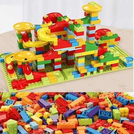 Marble Run Bouwstenen - Creatief Labyrint met Glijbaan en Balspoor voor Kinderen - Educatief Spelen voor Probleem Oplossen en Verbeelding