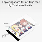 Schrijfbord met LED verlichting, Tekenbord, Kopieerbord