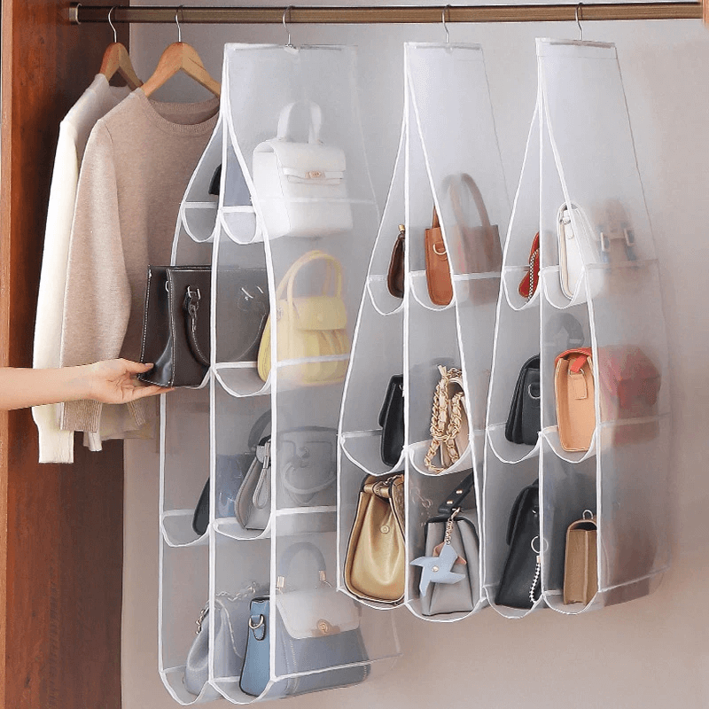 Hangende garderobe-organiser voor handtassen en schoenen