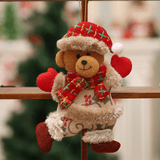 Kerstboomdecoraties Hangende kerstpoppen - Kerstman, Sneeuwpop, Eland, Beer