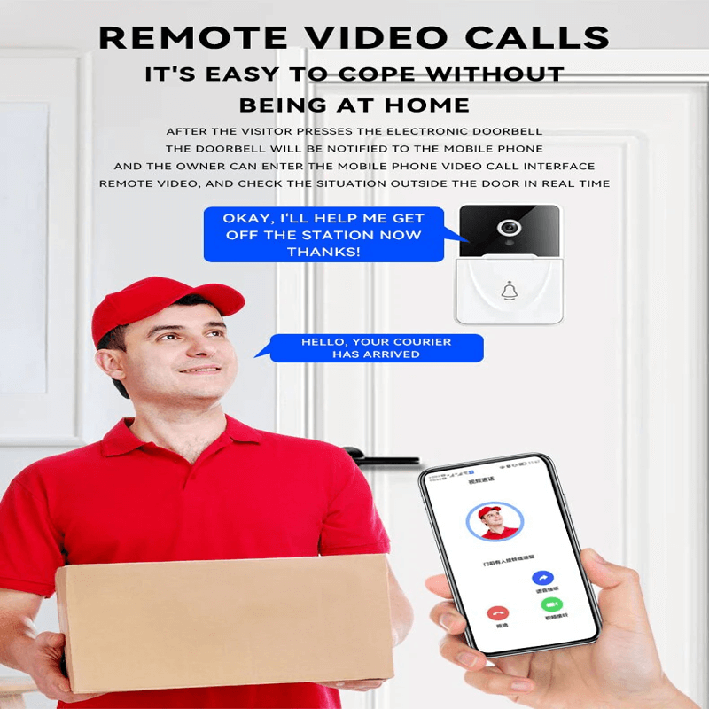 Slimme draadloze deurbel met camera - WiFi video deurbel