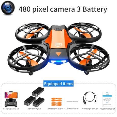 Mini RC Drone - 480P Camera WiFi FPV, Hoogte Vasthouden en Opvouwbaar Ontwerp
