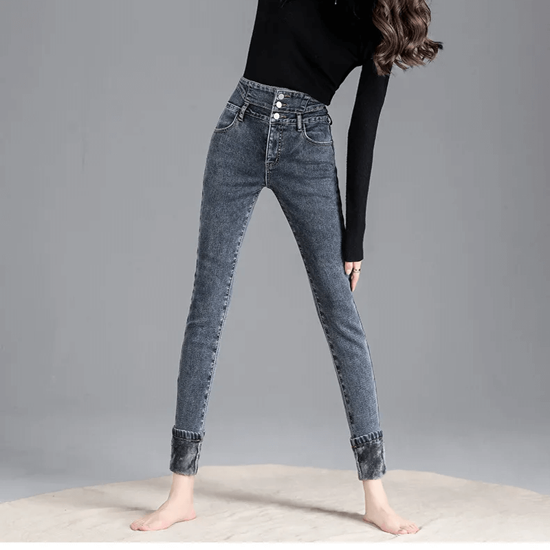 Thermische winterbroek met hoge taille