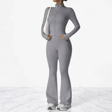 AeroFlare – Snabbtorkande Träningsset för Dam med Slim Fit Jacka & Flared Tights för Yoga, Träning och Vardag