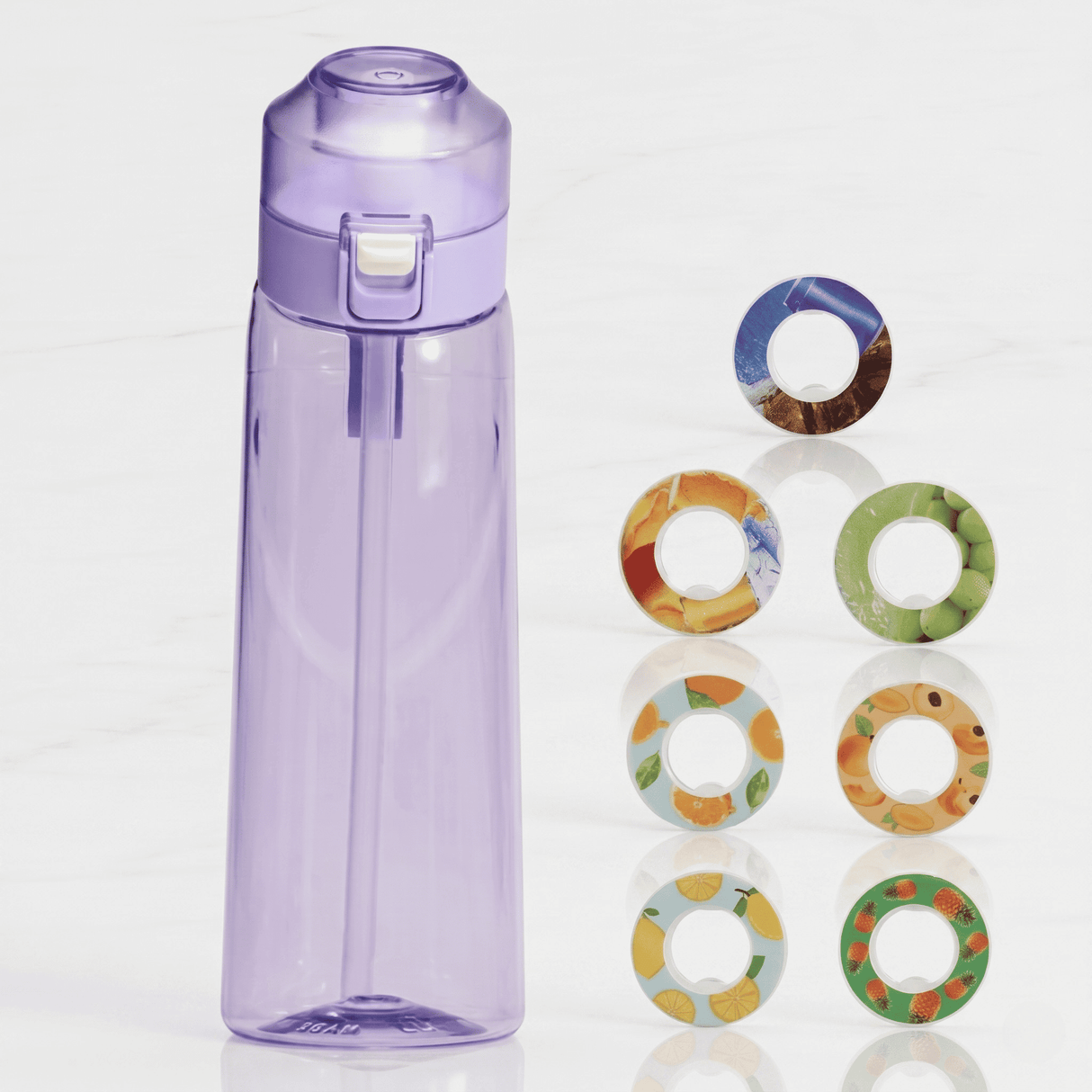 Air Waterfles met Geurringen 7 Capsules 650ml