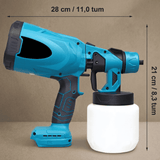 BIRGER – Trådlös Elektrisk Färgspruta 800 ml – 3 Sprutmönster för Möbler, Väggar och DIY