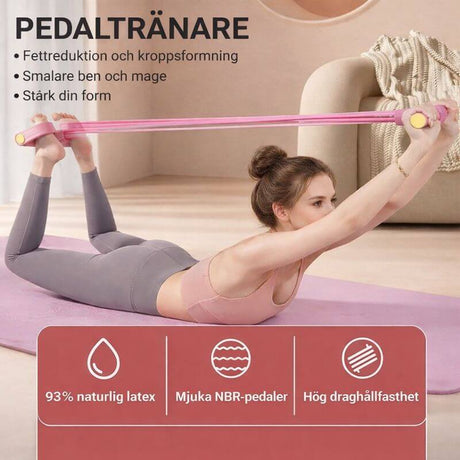 FlexPulse – Pedalbaserat Träningsredskap med Motståndsband för Stretching, Mage, Ben, Armar & Helkroppsträning