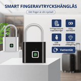 LockPrint – Smart Fingeravtryckslås med USB-laddning – Vattentätt Hänglås för Skåp, Dörr och Förvaring