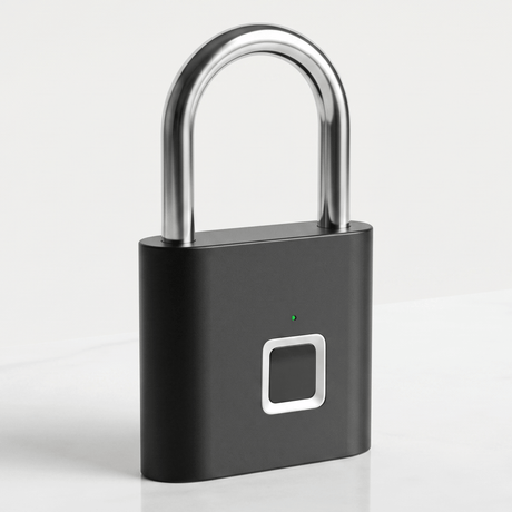 LockPrint – Smart Fingeravtryckslås med USB-laddning – Vattentätt Hänglås för Skåp, Dörr och Förvaring