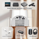 MiniBeam – Trådlös Mini Projektor med Skärm Delning, 500 ANSI Lumen och 16:9 Stöd för Hem, Kontor och Resa