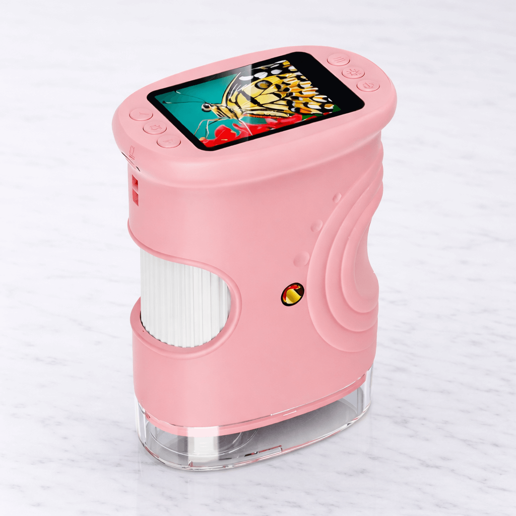 PocketScope – Handhållet Digitalt Barnmikroskop med 2” Skärm, Upp till 1000× Förstoring och Foto- & Videofunktion