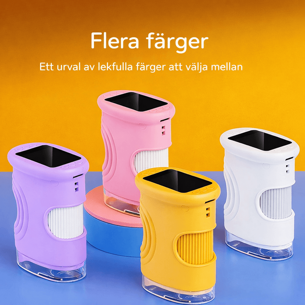 PocketScope – Handhållet Digitalt Barnmikroskop med 2” Skärm, Upp till 1000× Förstoring och Foto- & Videofunktion