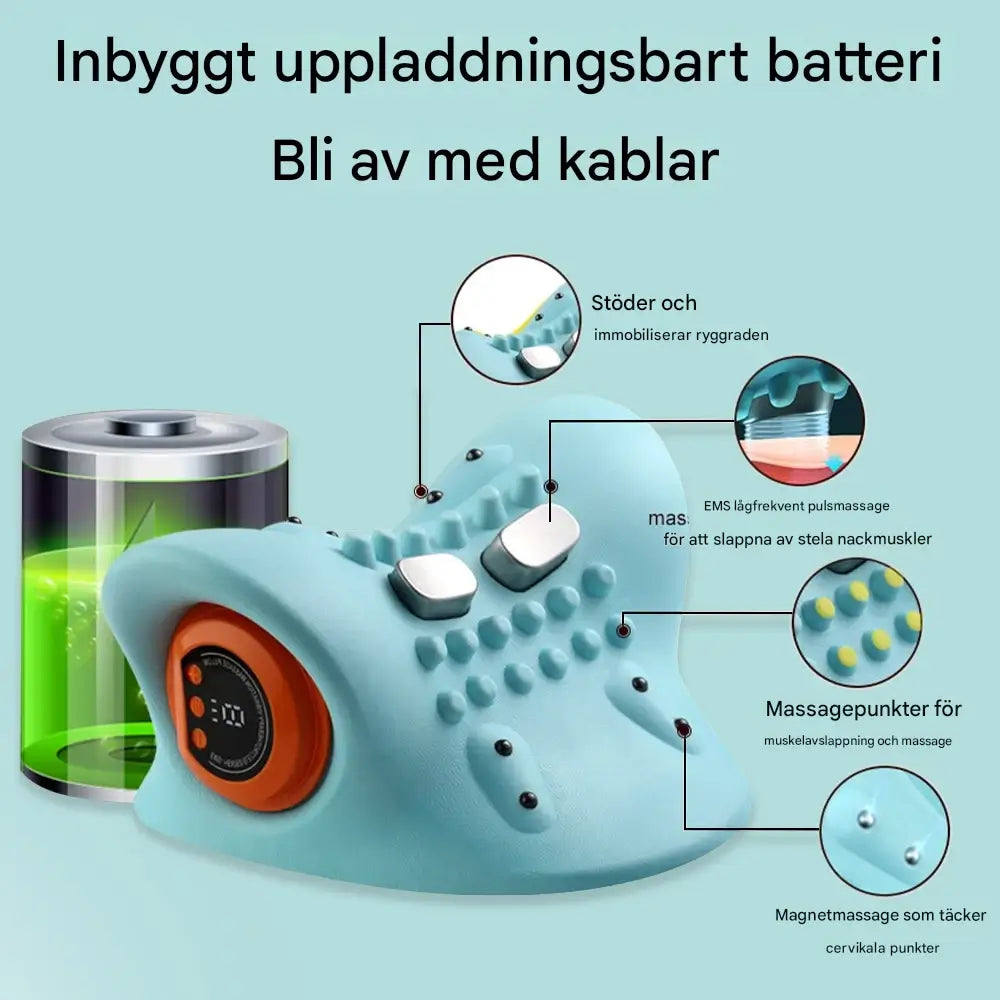 ThermaEase - Elektrisch nekmassagekussen met warmte- en EMS-technologie
