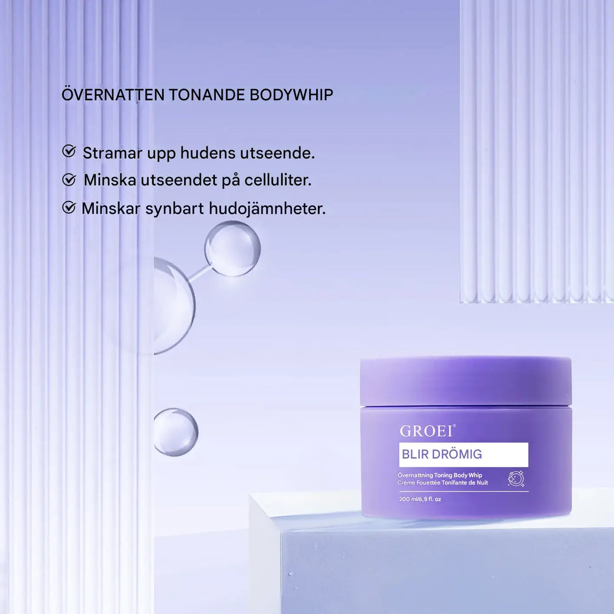 DreamLift - Nachtelijke Body Toning met Zacht Effect | Voel een stevigere huid terwijl je slaapt