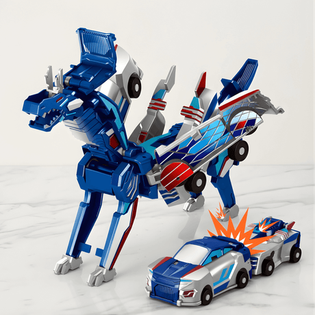 SkyDrake – Magnetisk Kollision-Bil som Förvandlas till Flygande Drake | 2-i-1 Lekfordon för Fantasi & Rörelselek