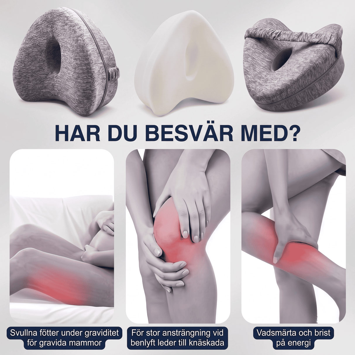 SleepAlign – Ergonomisk Minneskudde för Ben och Knän, Sidosovare – Minskar Smärta i Höft, Rygg och Ischias